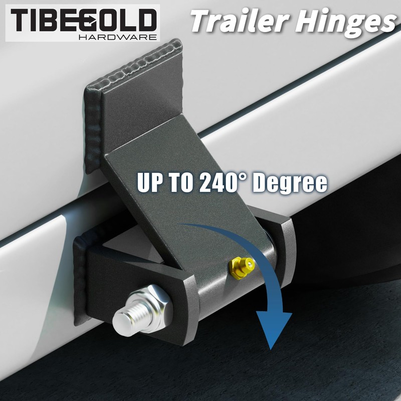 TIBEGOLD Weld on Trailer Hinges, Heavy Duty Dump Trailer Gate