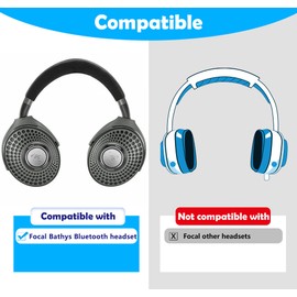 Ear Pad Replacement Compatible with Focal Bathys High Fidelity Bluetooth Headphones - Improved Comfort & Noise Isolation