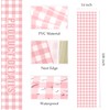 MUNILAIL 6 Pcs Pink and White Checkered Table Runner 14