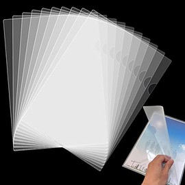 Paquete de 10 carpetas transparentes para documentos, tamaño carta, bolsillos para proyectos, fundas de plástico, carpeta transparente para oficina y 
