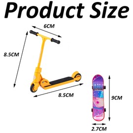 GETFACAI 9 PCS Finger Scooter, Finger Toy Set, Interactive Finger Skateboards, Mini Skateboards for Kids Finger, Cute T Head Scooter Set for Finger Sport Toy, Fingerboard for Park, Party Favors