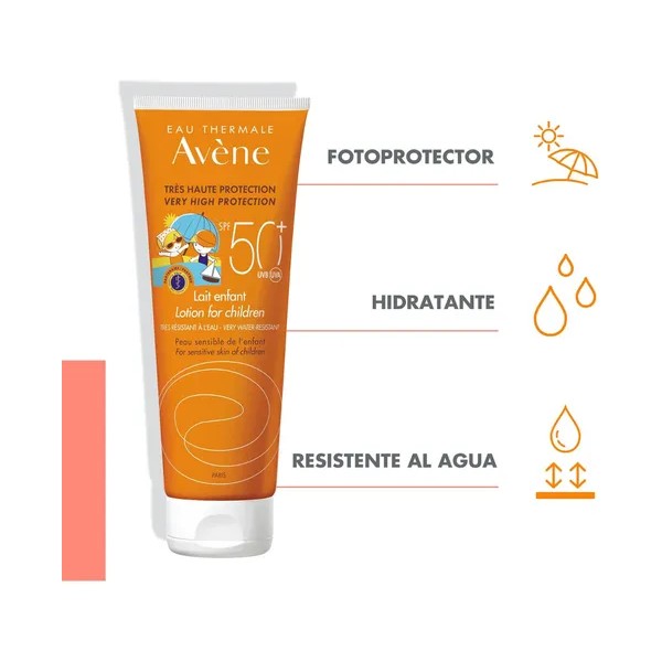 Avène Niños Leche Corporal En Crema 250 mL 50FPS Protector
