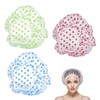 Lyvixora 3PCS Waterproof Shower Caps for Women & Men –