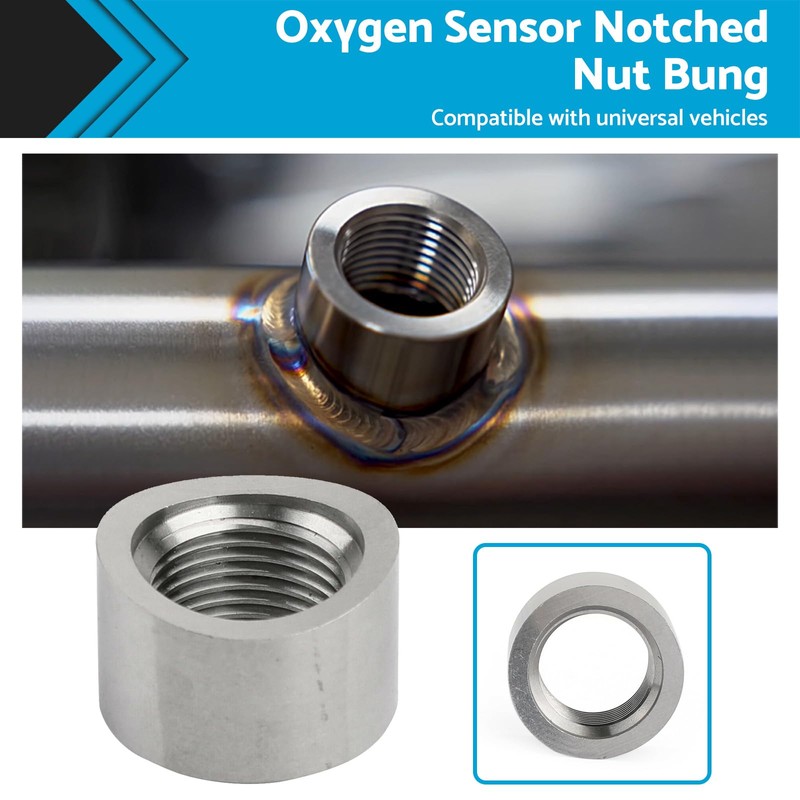 MAX COOL 1PCS M18x1.5 O2 Oxygen Sensor Curve Notched Nut