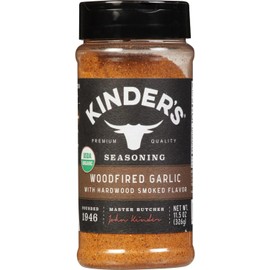 Kinder's Woodfired Garlic Seasoning with Hardwood Smoked Flavor, 326g/11.4 oz. Shaker