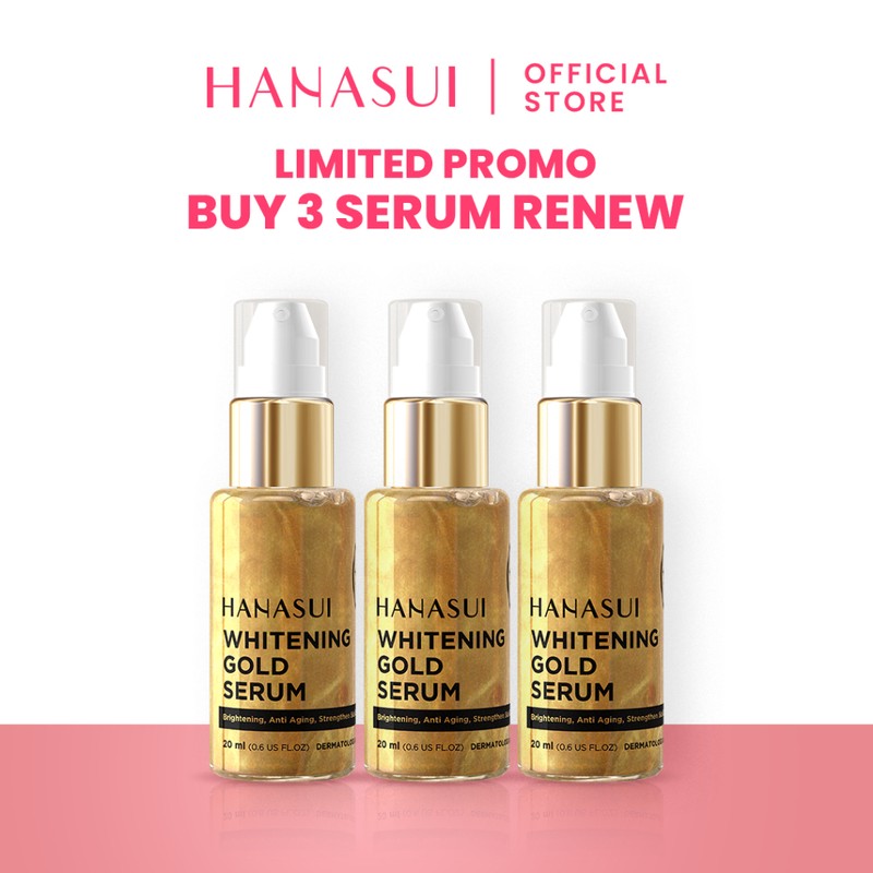 HITAM Hanasui Whitening Gold Serum - Anti-aging Bright & Glowing