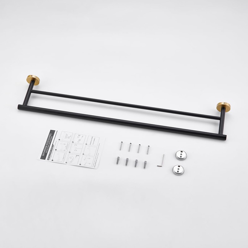 Miyili 30-Inch Bathroom Double Towel Bar SUS 304 Stainless Steel