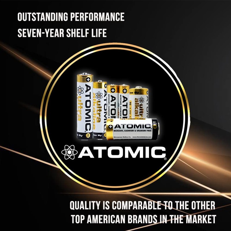 Atomic AAA 1.5V LR03 AM4 Ultra Alkaline 24 Batteries -