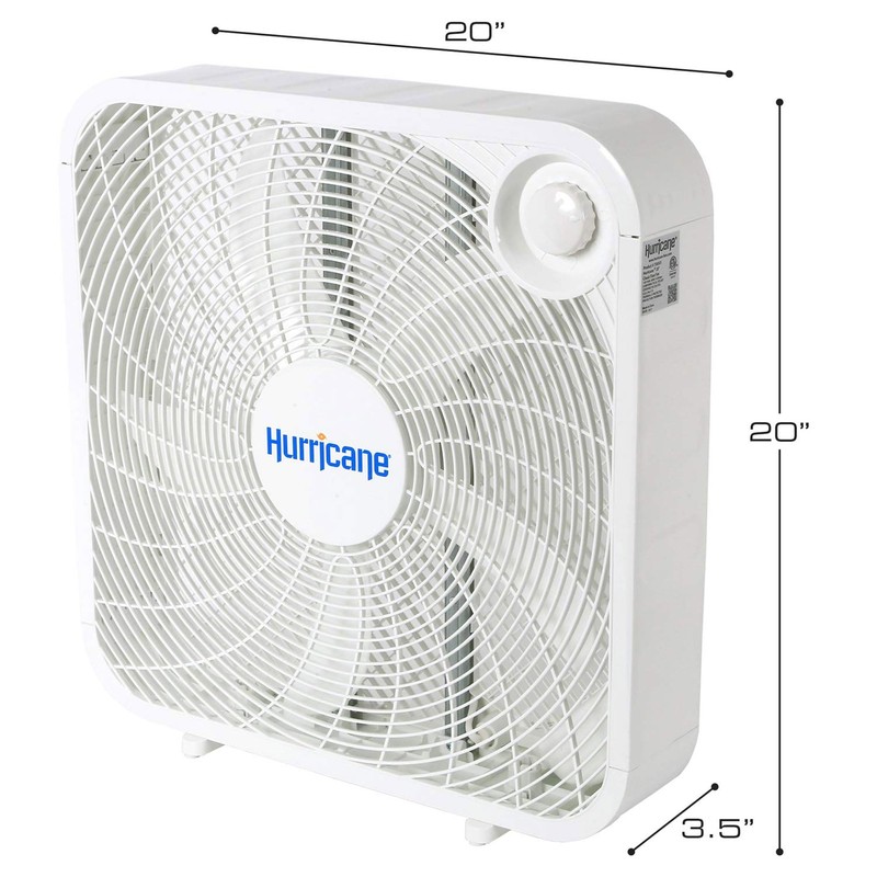 Hurricane 2-Pack Classic Floor Mount Box Fan w/ 3 Quiet