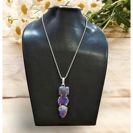 Fashion Pendant For Women, 925 sterling silver purple gemstone handmade by Tibetan Silver Pendant