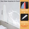 Mofason Silicone Shower Splash Guard, Clear Bathtub Corner Splash Guard,