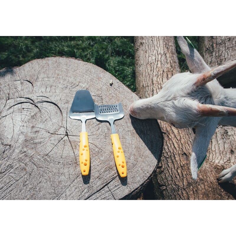 Boska Cheese Slicer Cheesy Design Stainless Steel Plastic Yellow Silver