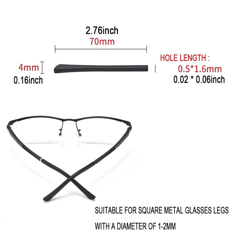 Eyeglass End Tips Ear Sock Pieces Tube Eyewear Anti-Slip Silicone
