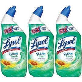 Lysol Power & fresh Toilet Bowl Cleaner, Forest Rain scent, 72 Fl. Oz, Pack of 3