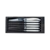 Jean Dubost White Handles in Black Tray Steak Knives, Stainless