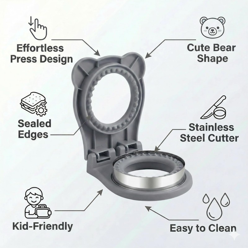 Crustless Sandwich Maker Cutter and Sealer, Crustless Sandwich Pocket Maker