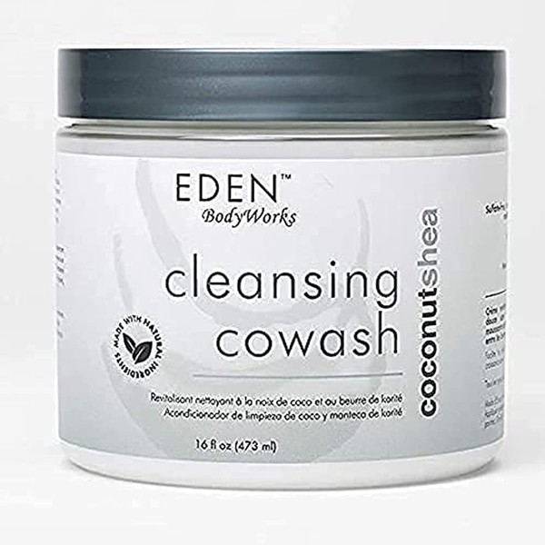 EDEN BodyWorks Coconut Shea Cleansing Cowash | 16 oz | Remove Build Up, Cleanse, Control Frizz & Soften Hair - Packaging May Vary