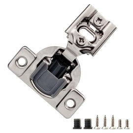 STIANC 6 Pack 1/2" Overlay 2D Soft Close Hinges for Face Frame Kitchen Cabinet, 3 Way Adjustability, Quiet Self-Shut Door,105 Degree