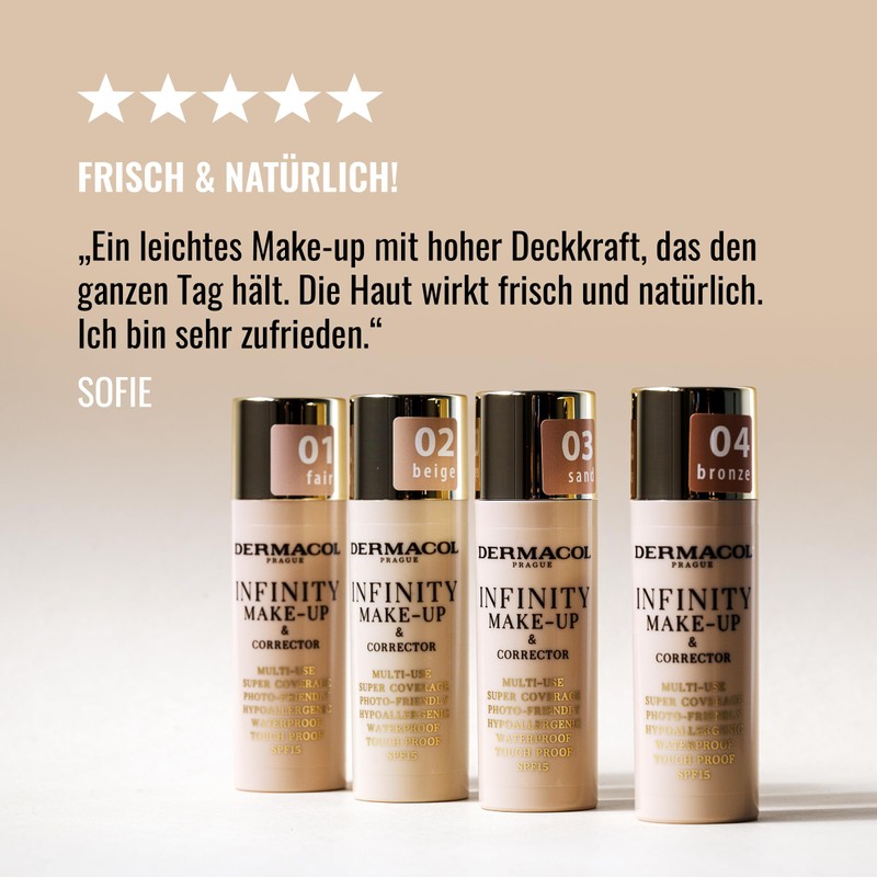 Dermacol Infinity Makeup & Concealer 2-in-1 SPF 15 Colour 04