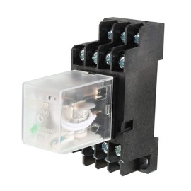 sourcingmap HH54P DC 24V Coil 4PDT 14 Pins Electromagnetic Power Relay w DYF14A Base