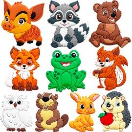 Fridge Magnets for Kids Forest Animals - Large Cute Rubber Animal Magnets for Fridge Whiteboard - Refrigerator Magnets for Toddlers - Baby Magnetic Educational Activities - Toddler Magnet Toys