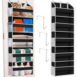 Hanging Door Organiser, Storage Door Hanging, Hanging Organiser Door with 5 Compartments, Door Shelf for Hanging, Organiser Foldable and Space-saving, Hanging Organiser for Bathroom, for Bedroom