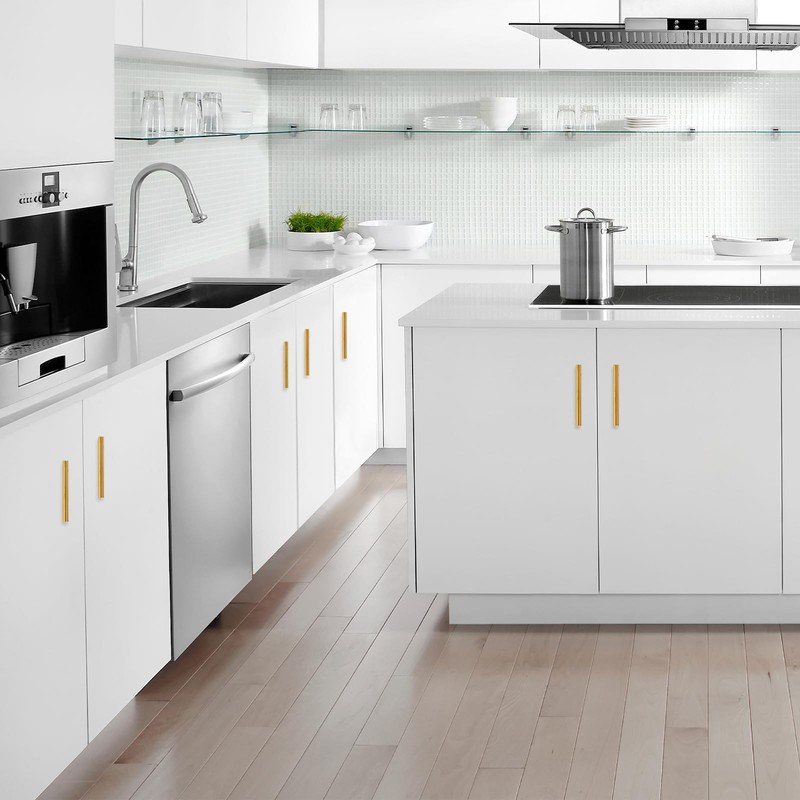 TRIXES 20PK Gold 150mm Wide Cabinet Door Drawer T-Bar Handles