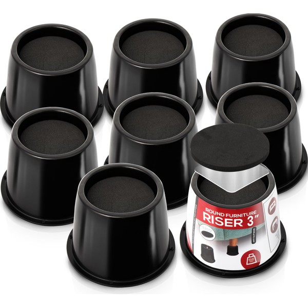 Utopia Bedding Bed Risers 3 Inch - 8 Pack -
