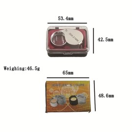 Jewelry Appraisal Magnifying Glass, 30x Portable Handheld Folding Portable Magnifying Glass, Used For Identifying Geological Artifacts, Antique Jewelry, And Handicrafts