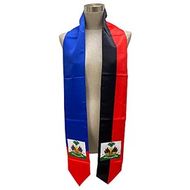Limited Edition Haiti Haitian Unity Mixed Flag Stoles/Sash/Scarf