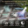SugarFox 4PCS Golf Cart Seat Covers - Staple-Free Easy Install