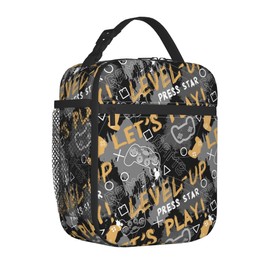 WQKMI Video Game Controller Insulated Lunch Box - Portable Lunch Bag Reusable Lunch Tote for Kids and Adult