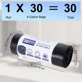 60 Portable Toilet Bags, 8 Gallon Camping Toilet Bags Replacement Compostable Trash Thickened for Outdoor Boating Trip Portable Potty for Adults (60 Counts, Black)