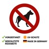 Pack of 5 Dog Prohibited Stickers 9.5 cm