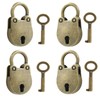 Luomorgo 4 Pcs Antique Bronze Padlock, Vintage Padlocks Retro Metal