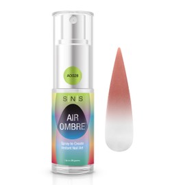 SNS Healthy Natural Nails SNS Air Ombre Nail Spray Powder (Peach Coral, AO028) - Nail Art Manicure Designs Using Spray-On Tech - For Beginner Nail Techs & DIY Enthusiasts - Works With Dip Powder, UV Gel & Acrylic