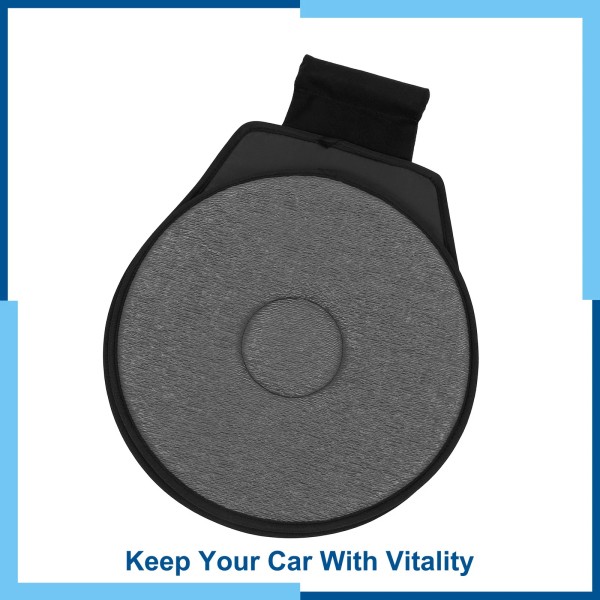 carpopart Pack (1) 360° Rotating Cushion Grey Auto Car Swivel