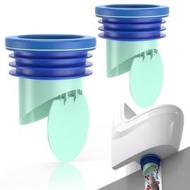 2pcs Toilet Flanges Wax Rings Repair Kit, Thick Wax Bowl Ring with Prevent Backflow Valve Fits 3.2-4 inch Waste Lines, Toilet Seal Ring for Toilet Gas Odor and Watertight Sealing Yellow