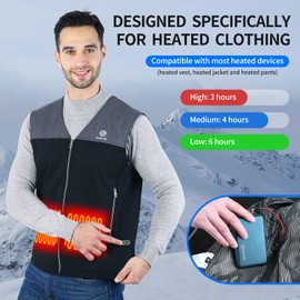 DOACE Banco de energía para chaleco climatizado, 10000mAh