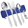 Vicloon Portable Cutlery Set, 6 Pieces Cutlery Camping Cutlery, Stainless