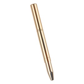 Luckious Retractable Double-Ended Lip Brush - Versatile Concealer and Lipstick Applicator with Cap - Portable Mini Lip Brush for Women's Makeup Bags and Vanity(Golden)