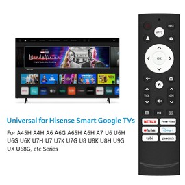 Replacement Remote Control for Hisense Smart Google TV, for Hisense UHD 4K ULED TVs A6 A65H A6H A7 U6 U6H U7H U8H U7 U6K U8 UX (No Voice Function)