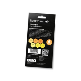 Crafter's Companion Spectrum Noir Classique Blend Twin Tip Blendable Alcohol Based Marker Set - Pack of 6 - Sunny Yellows