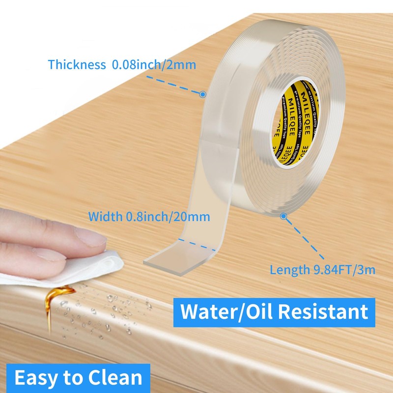 Clear Edge Protector Strip, 0.8in x 9.84FT, Sharp Edge Wrap