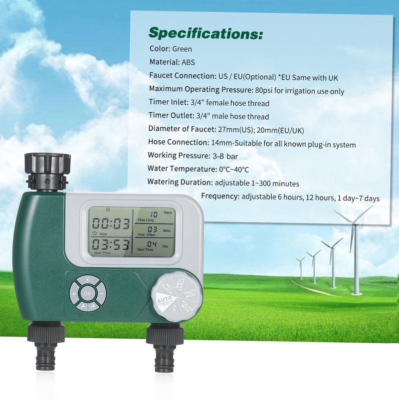 Programmable Digital Hose Faucet Timer Outdoor Battery Operated Automatic Watering