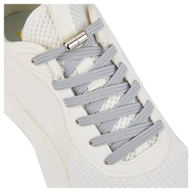 No Tie Shoelaces for Adults and Kids, Elastic Shoe Laces for Sneaker Grey