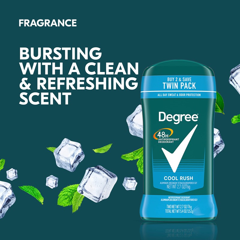 Degree Men Original Antiperspirant Deodorant Cool Rush Twin Pack 48-Hour