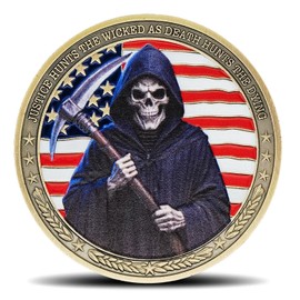 Police Challenge Coin Death Reaper Law Enforcement Medallion Collectible Coin