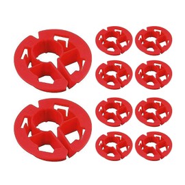 Highcraft PXCAP012-10 Metal Stud Insulator, Cushions 1/2 in. Pipe, Wiring PEX Tubing through Wood, Polyethylene (10 Pack), Red