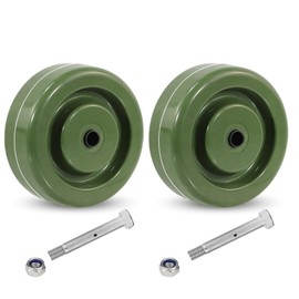 NINOSO High Temperature Caster Wheels, 4" x 1.5" Heavy Duty Industrial Wheels, 5/16" Bore Epoxy Resin Oven Rack Casters Wheel, Set of 2 Replacement Wheels for Industrial (2 Wheel)